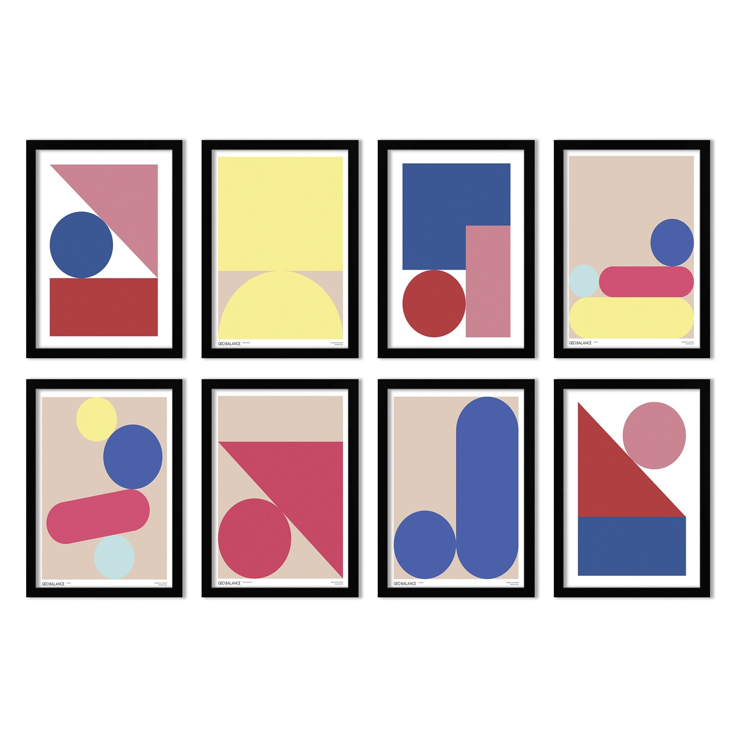 Colorful Geo Balance by Roseanne Kenny 8 Piece Framed Art Set Michaels