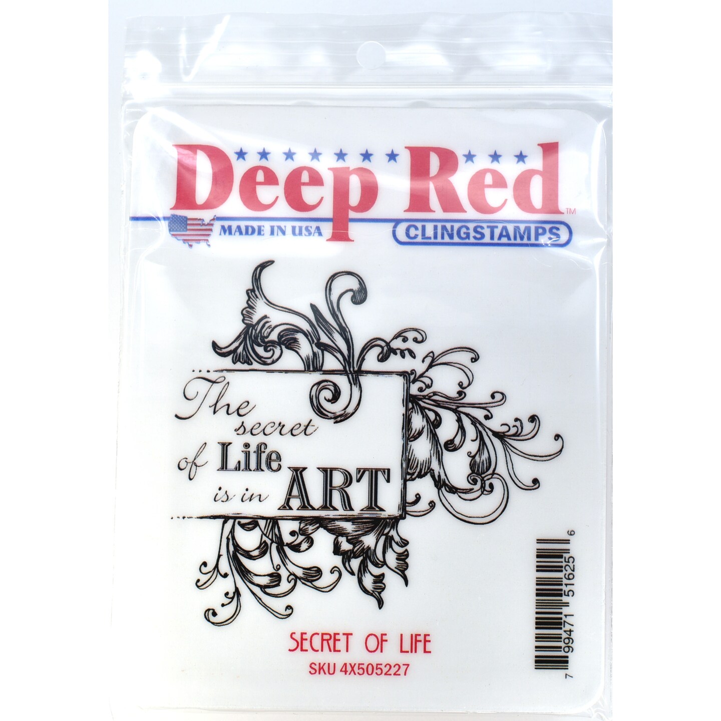 Deep Red Stamps Noel Elf Rubber Cling Stamp 3 X 3.1 Inches