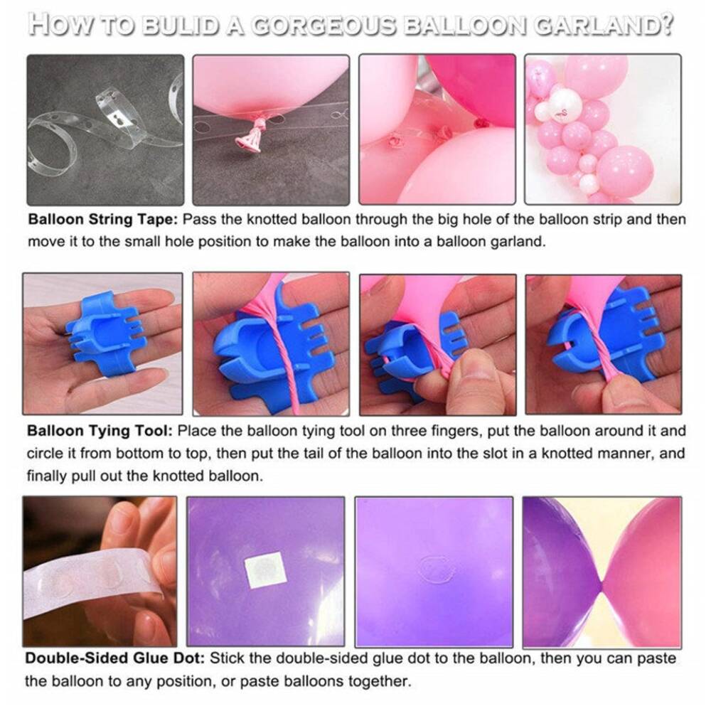 118Pcs Burgundy Pink Balloon Arch Garland Kit Gold Confetti Balloons