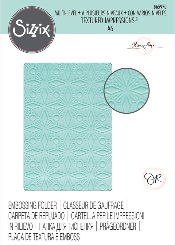 Geo Crystals Textured Impressions Embossing Folder - Sizzix | Michaels