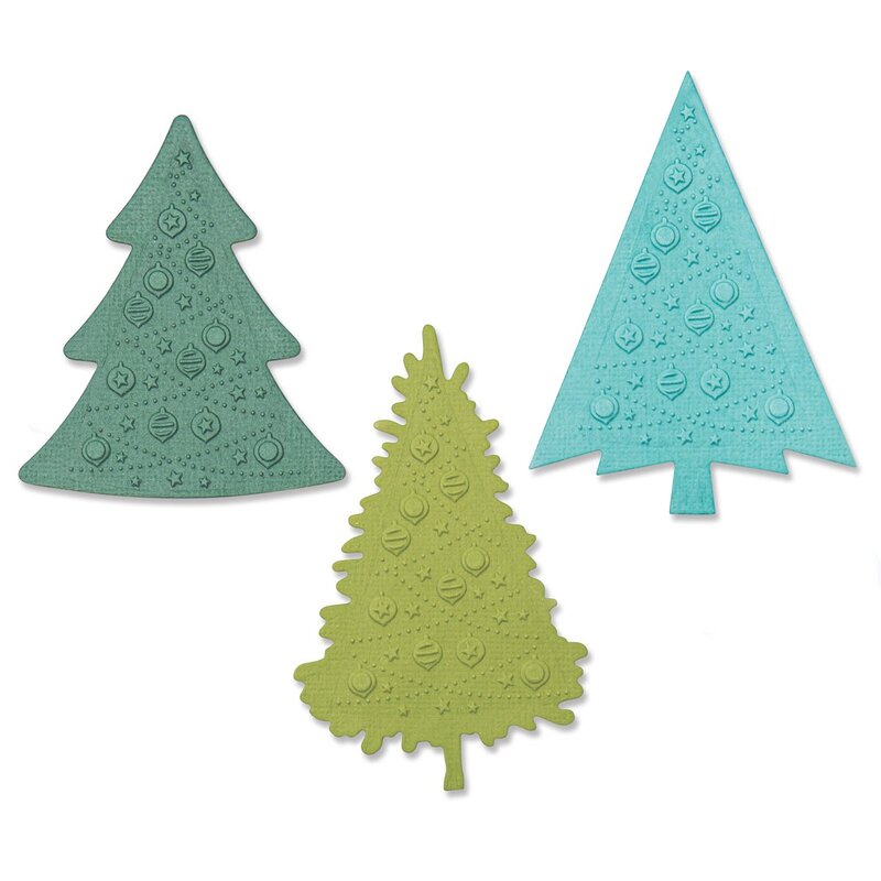 Festive Trees Switchlits Embossing Folder - Sizzix