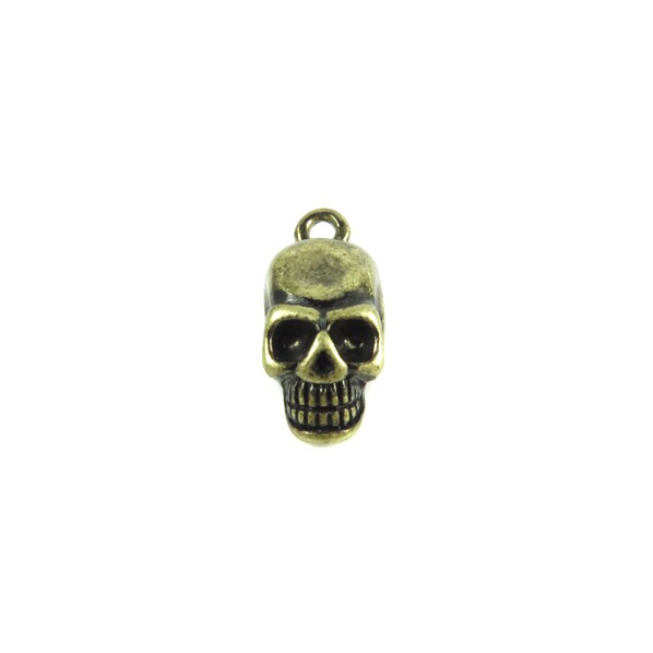 3D Skeleton Skull Head Charms (K667) (2x)