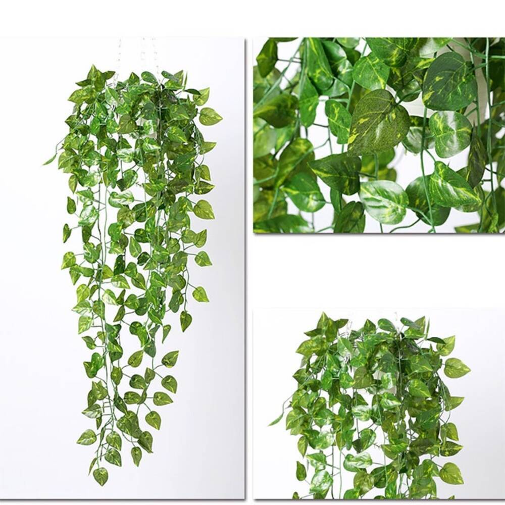 2pcs Artificial Hanging Plants Fake Hanging Plant Faux Ivy Vine