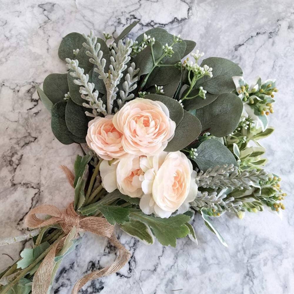 10pcs Artificial Seeded Eucalyptus Leaves Stems Bulk Wedding Decoration Table Centerpieces
