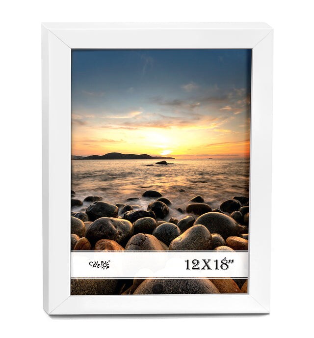 12x18 White Wood Picture Frame with Polished Plexiglass