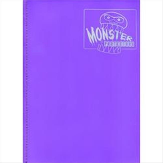 Monster Binders 4PMPR Binder 4 Pocket Monster Matte Purple Binders