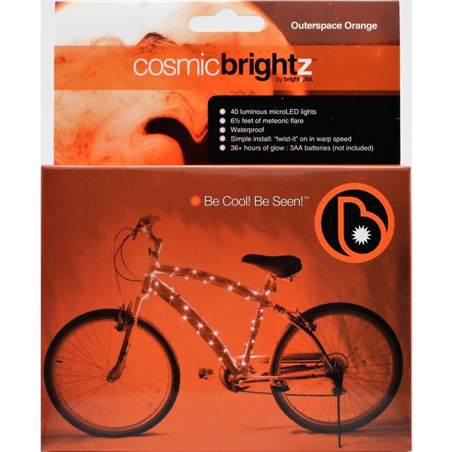Brightz 9700311 Cosmicbrightz Bike Frame LED Light Kit Orange Bulbs
