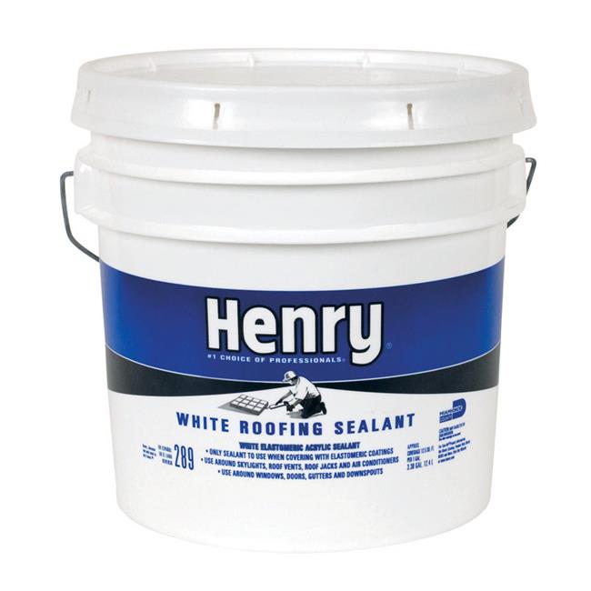 Henry 1415579 Smooth White Elastomeric Acrylic Roofing Sealant, 3.5 gal ...