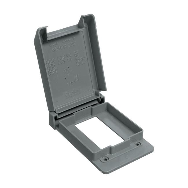 Carlon 3819562 Rectangle PVC 1 Gang Weather Proof Receptacle Box Cover