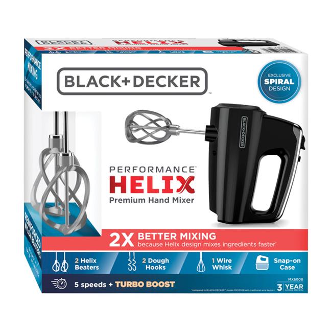 Black Plus Decker 6865265 Helix Performance Black & Silver 5 Speed Hand ...