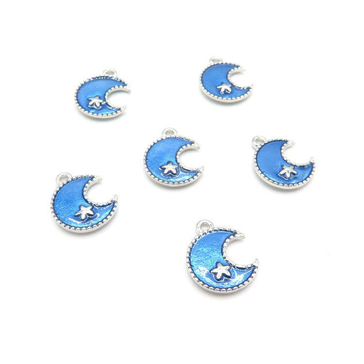 Celestial Crescent Blue Moon With Star (K683) (2x)