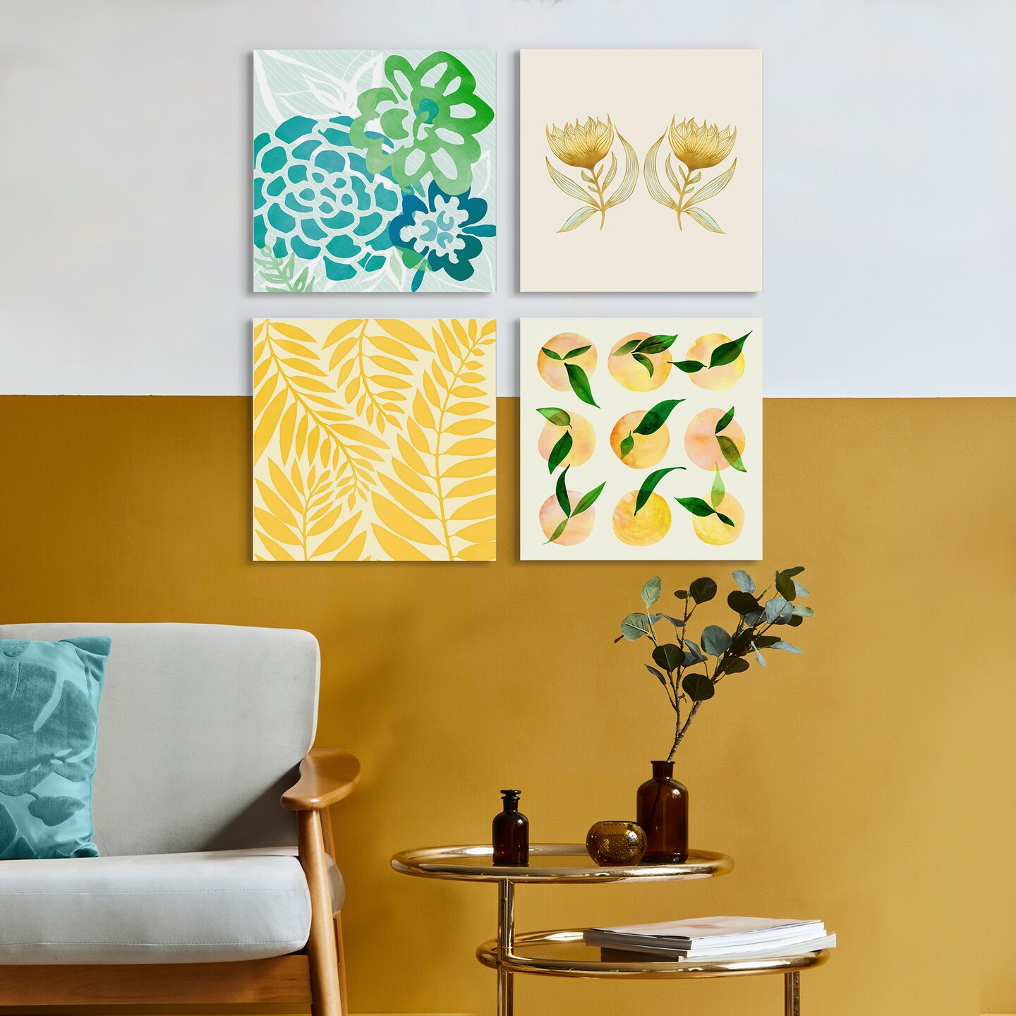 Sunflower Sisters By Modern Tropical - 4 Piece Canvas Set | Michaels