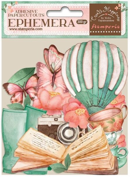 Pink Dream Adhesive Backed Ephemera - Create Happiness - Stamperia