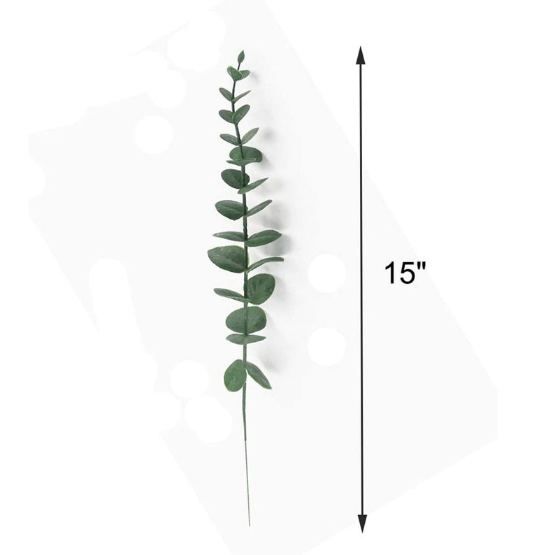 10PCS Artificial Eucalyptus Greenery Real Touch Faux Eucalyptus Stem