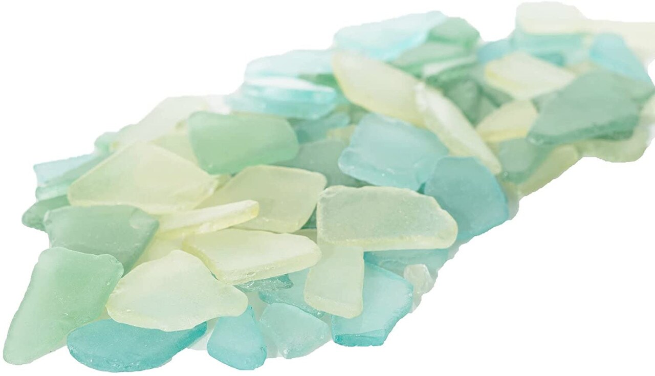 Sea Glass 11 Ounces Carribean Blue & Green Mix Sea Glass - Bulk Seaglass  Pieces for Beach Decor & Crafts