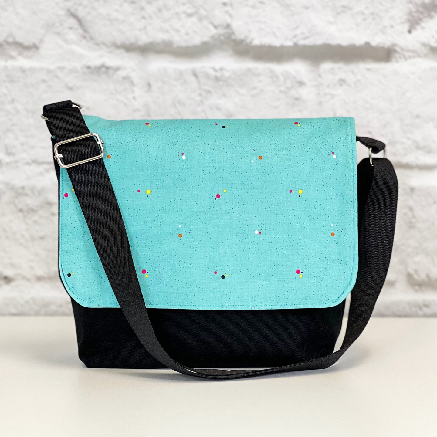 Messenger Bag Sewing Kit Black with Turquiose Sewing Kits Michaels