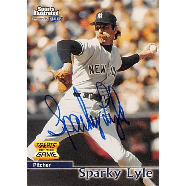 Autograph Warehouse 302071 Sparky Lyle Autographed Baseball Card New