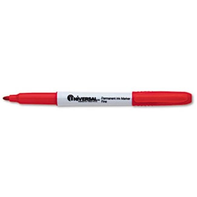 Universal 07072 Pen Style Permanent Markers, Fine Point, Red, Dozen Markers Michaels
