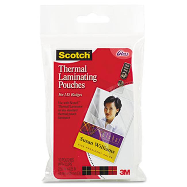 3M TP585210 ID Badge Size Thermal Laminating Pouches 5 Mil 4 1 4 X 2 