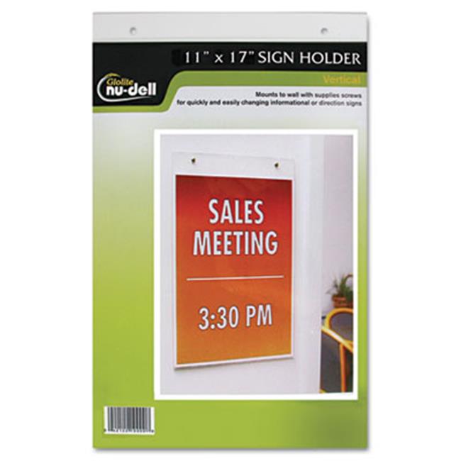 Nu-Dell 38017Z Clear Plastic Sign Holder Wall Mount 11 x 17 | Basic ...