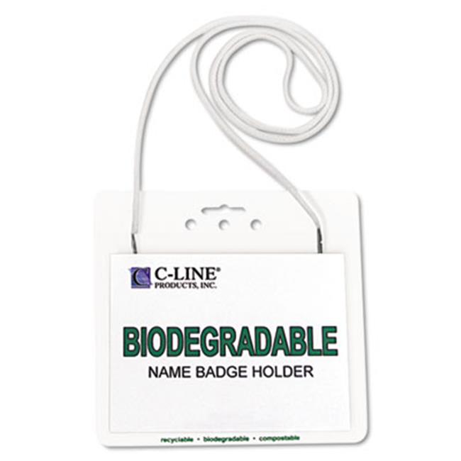 C Line 97043 Ecological Name Badge Holder Kits Top Load White Inserts 4x3 50box Badges 5744