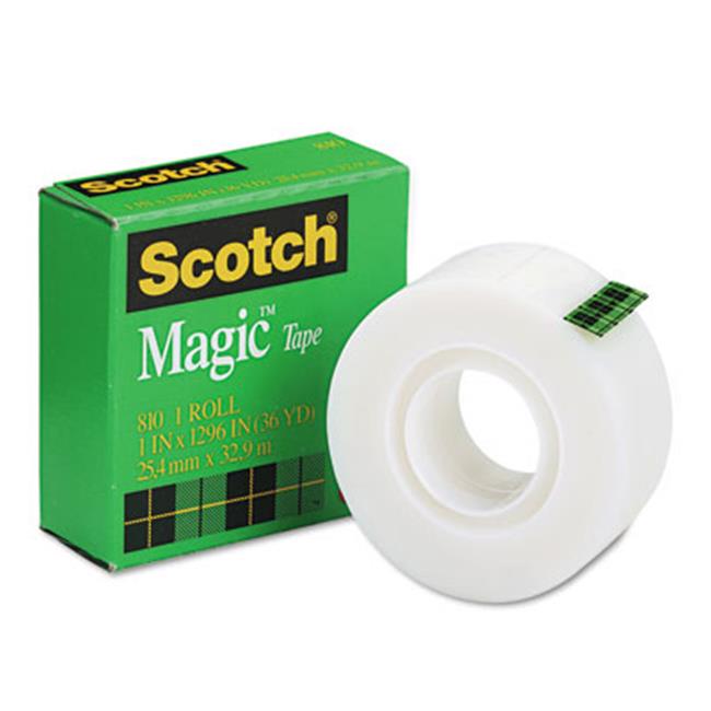 3M 81011296 Magic Office Tape 1 in.x 36 Yards 1 in.Core Clear Tape
