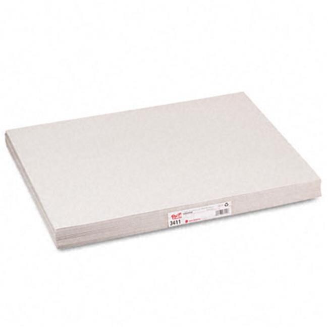 Pacon 3411 White Newsprint Unlined 18 x 24 White 500 Sheets Paper
