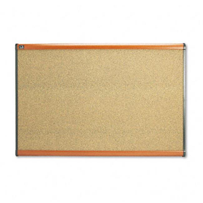Quartet B243LC Prestige Bulletin Board GraphiteBlend Cork 36 x 24 Cherry Frame Bulletin Board