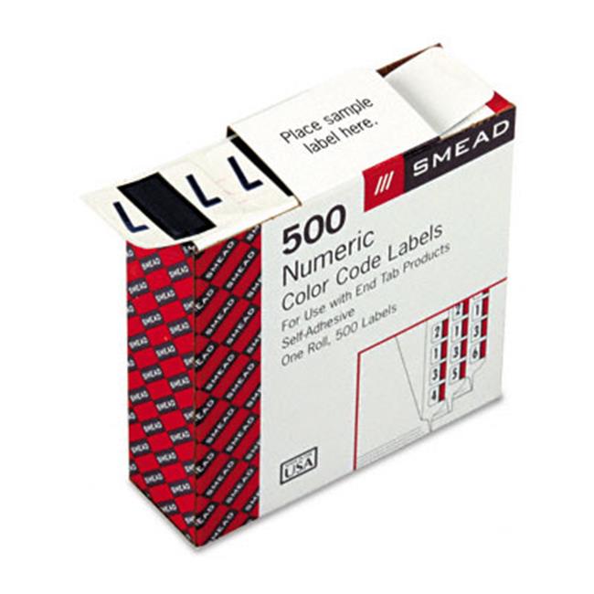 Smead 67377 Single Digit End Tab Labels In Dispenser Number 7 Purple