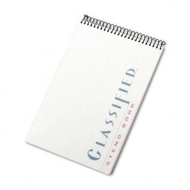 Tops 99708 Docket Gold Spiral Steno Book Gregg Rule 6 x 9 White 100