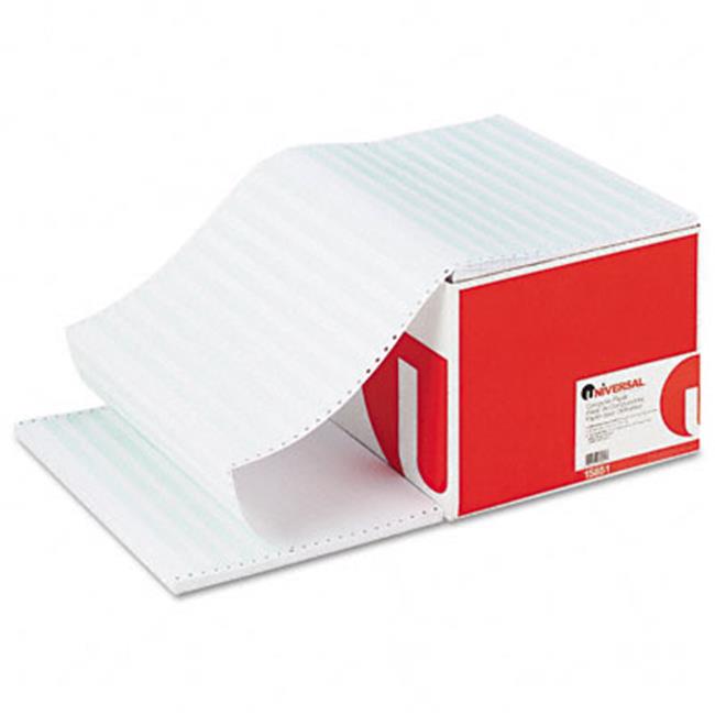 Universal 15851 Green Bar Computer Paper 18lb 147/8 x 11 Perforated