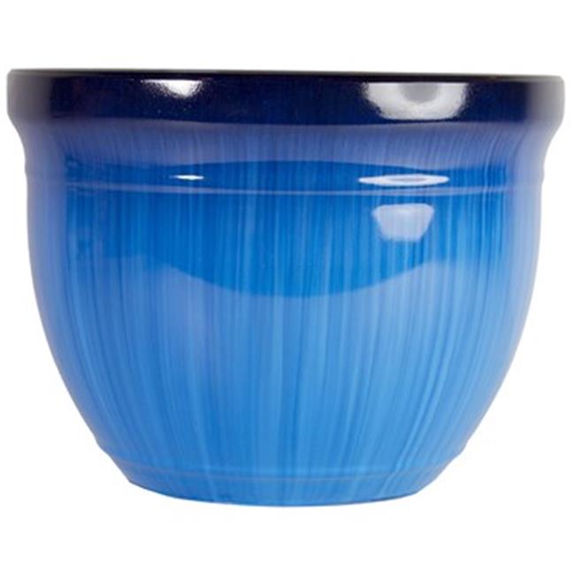 Gardener Select GSAMRR15204 15 in. Drip Blue Madison Planter Planters