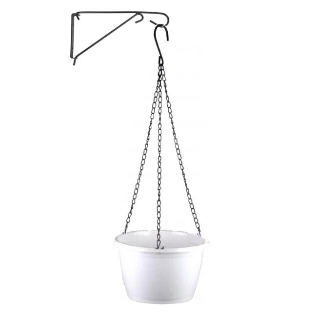 Fun Landscaping HBP1018S1 10 in. Plastic Hanging Basket with Steel