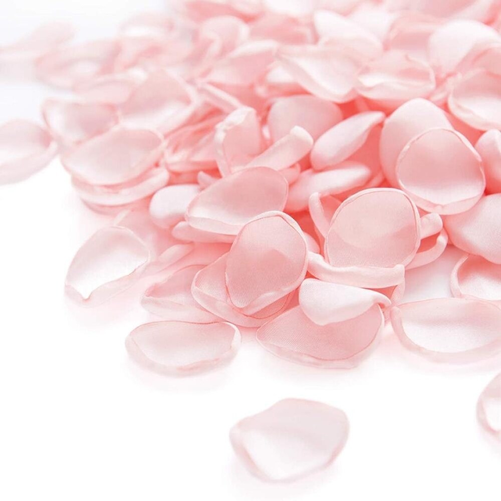 300PCS Blush Rose Petals Silk Artificial Pink Petals Flower Girl Basket Aisle Scatter Decor Baby Girl Shower Supplies Wedding Decoration