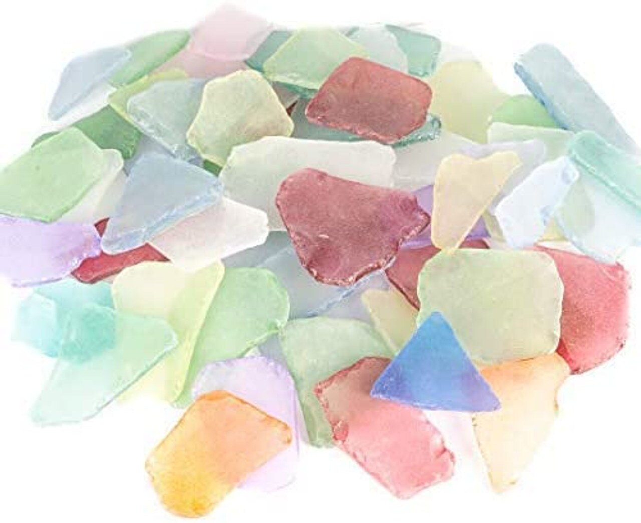 Sea Glass Large Assorted Colored Sea Glass 1.5&#x22;-3&#x22; - 11 Ounces Large Sea Glass Pieces