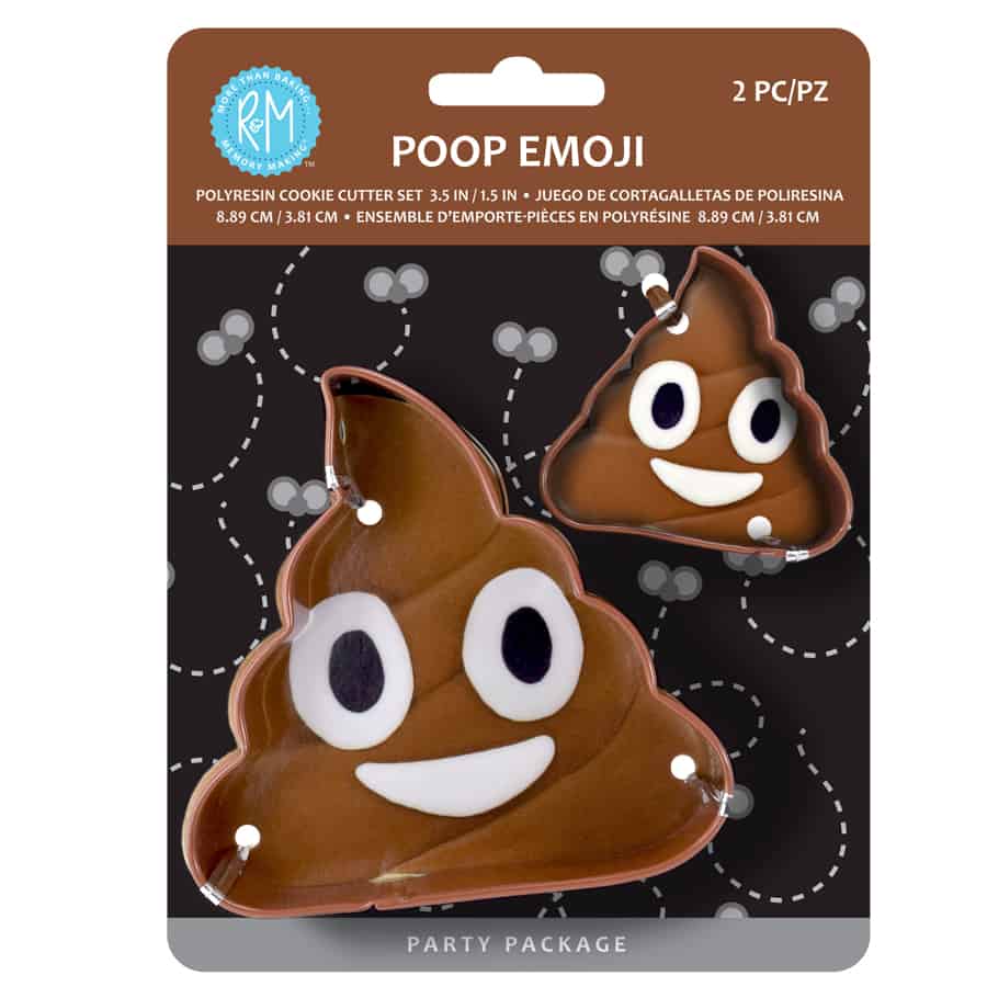 Poop Emoji 2 PC Cookie Cutter Set