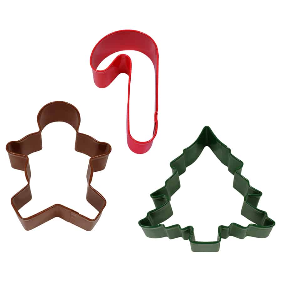 Christmas 3 PC Color Cookie Cutter Carded Set