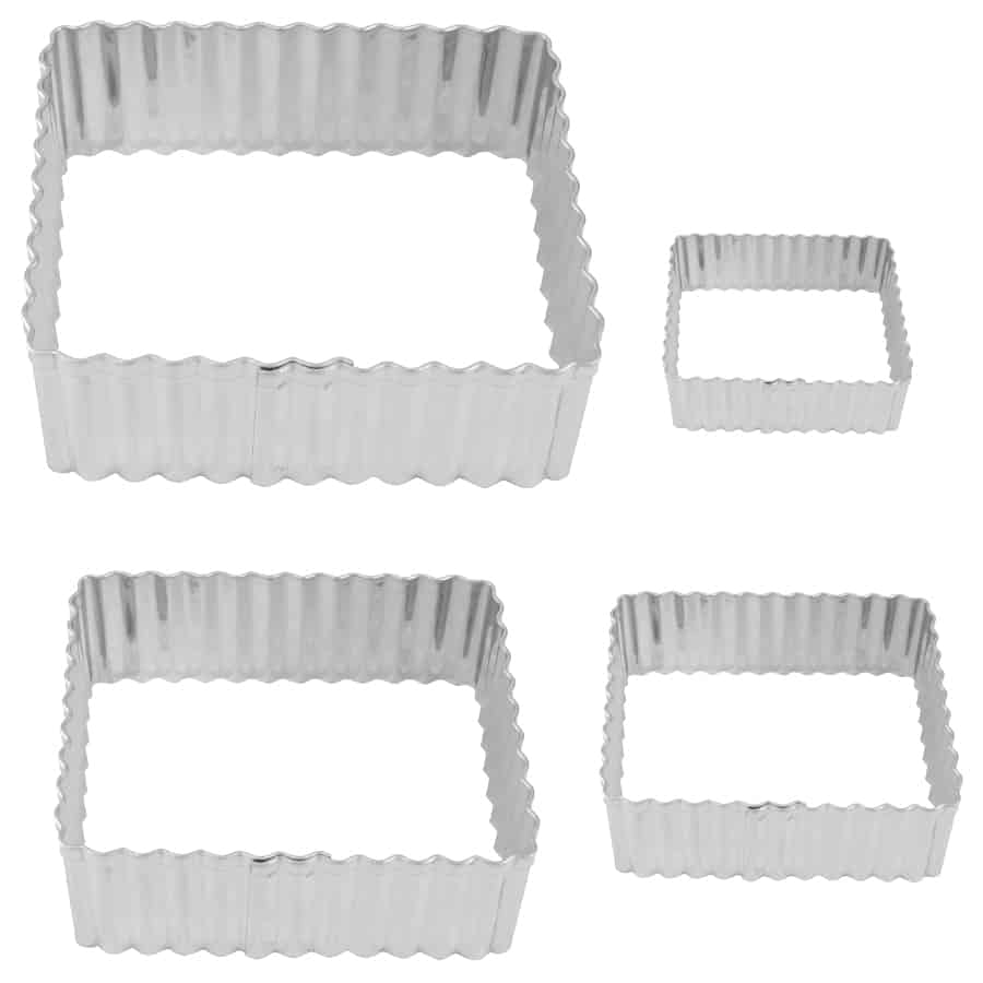 Fluted Rectangle 4 PC Set