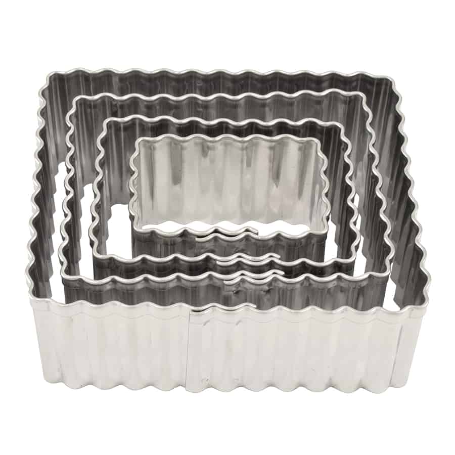 Fluted Rectangle 4 PC Set