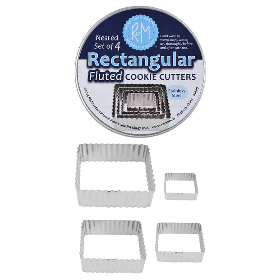 Fluted Rectangle 4 PC Set
