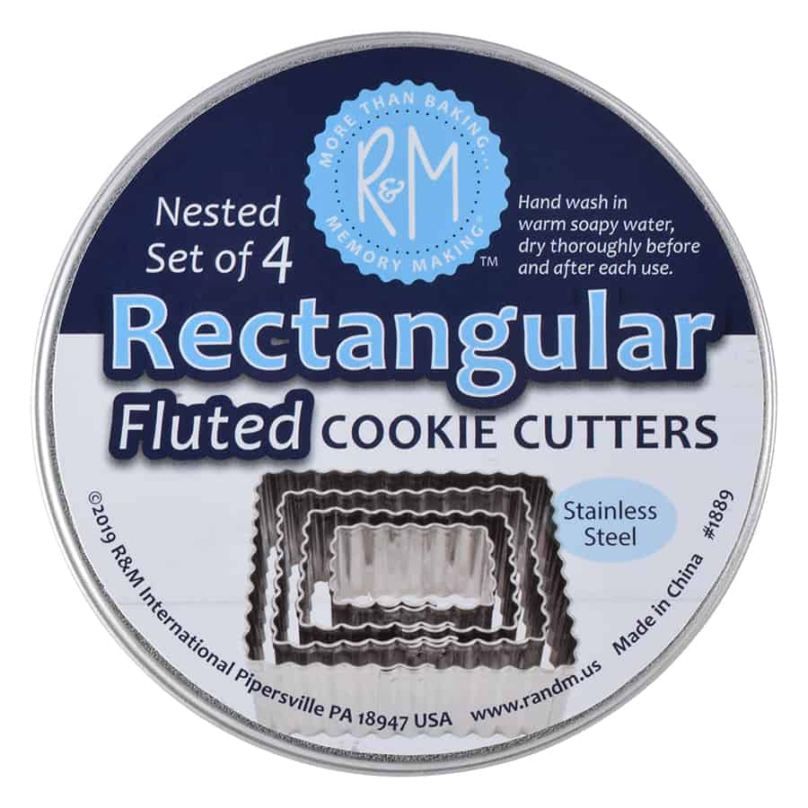 Fluted Rectangle 4 PC Set