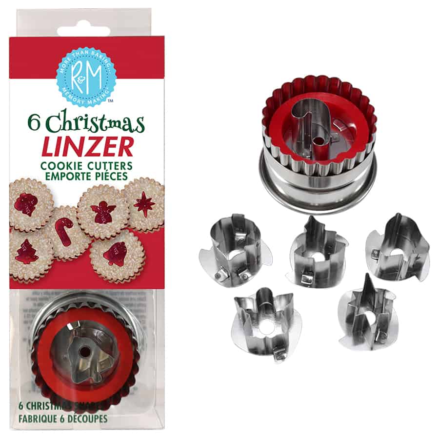 Christmas Linzer Cookie Cutters 6 PC Set S/S