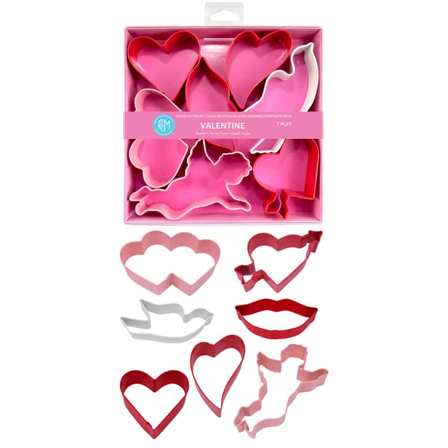 Valentine Color Cookie Cutter 7 PC Set