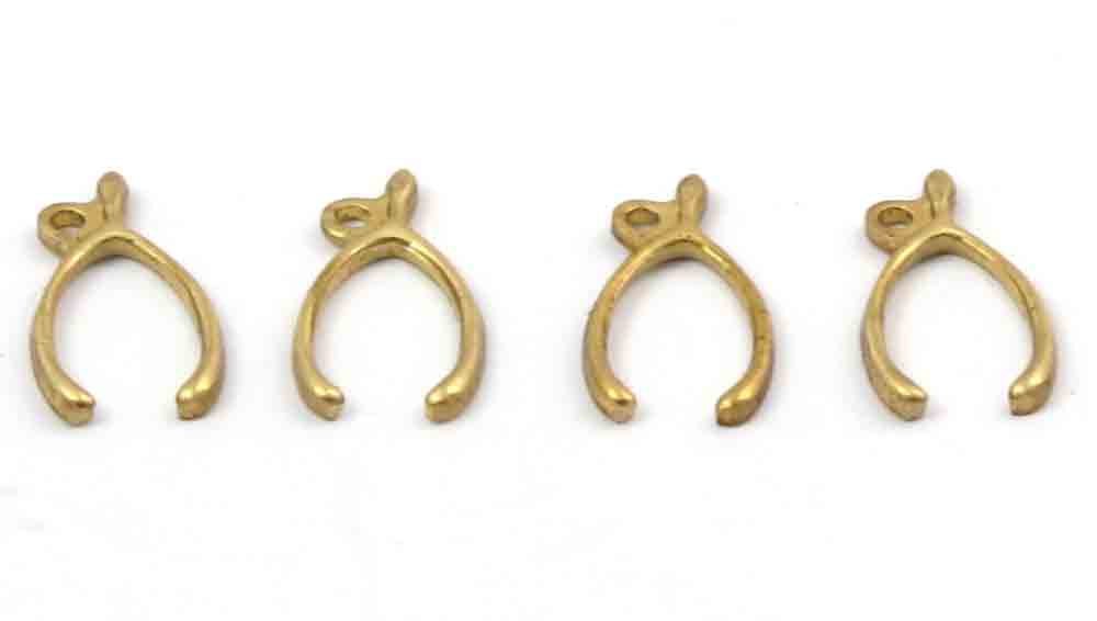 Tiny Wishbone Charms (M600) (4x)