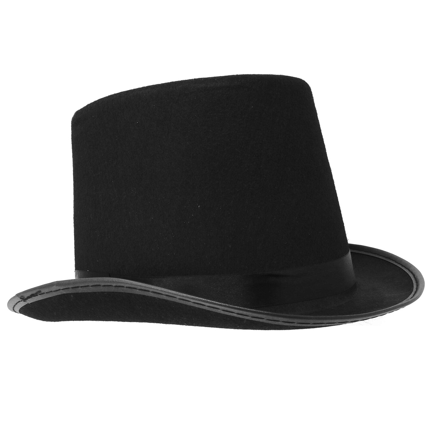 Black Felt Top Hat Costume Hats for Magician or Ringmaster Costumes