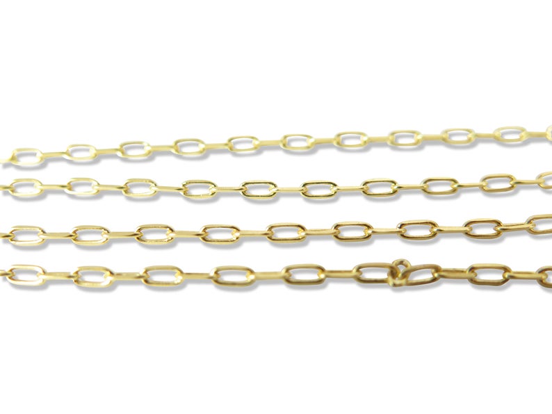 Gold Plated Diamond Cut Cable Chain (C927) (4') Michaels