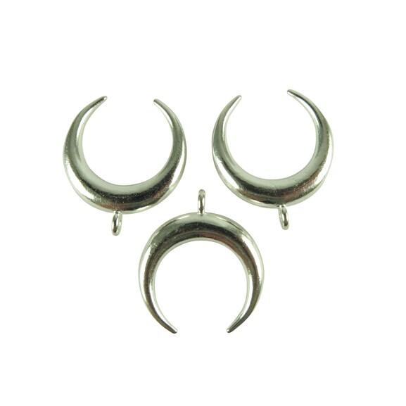 3D Crescent Moon Charms ~ Large (K651) (1x)