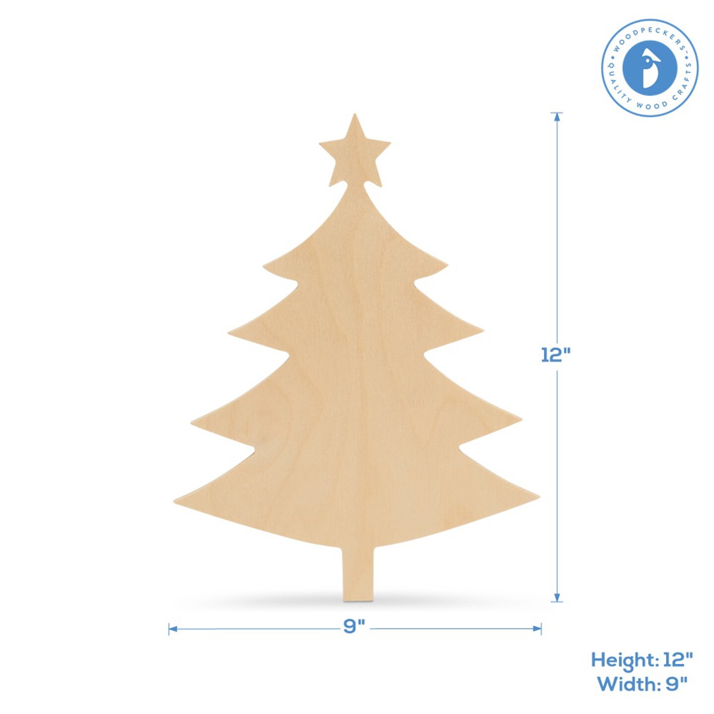 Christmas Tree Wood Cutout Unfinished Multiple Sizes Available, Crafts & Décor | Woodpeckers