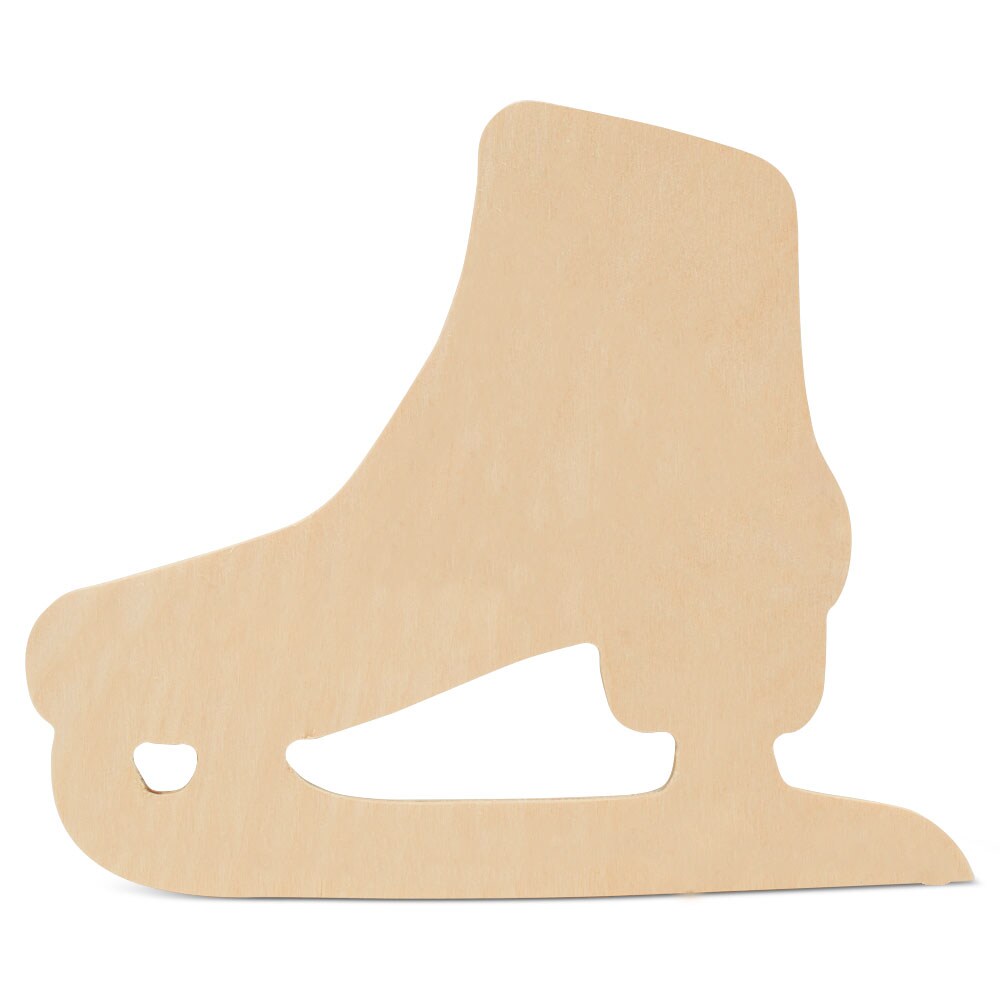 Unfinished Wooden Ice Skate Cutout 12&#x22; x 10&#x22;, DIY Christmas Decor | Woodpeckers