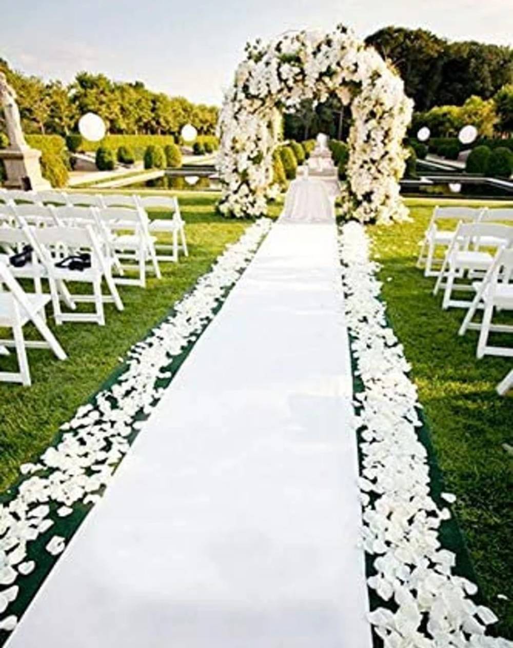 White Wedding Aisle Runner for Wedding Ceremony 50 Feet Elegant Carpet Event Party Decoration Ceremony Runner, White Leaf Imprint